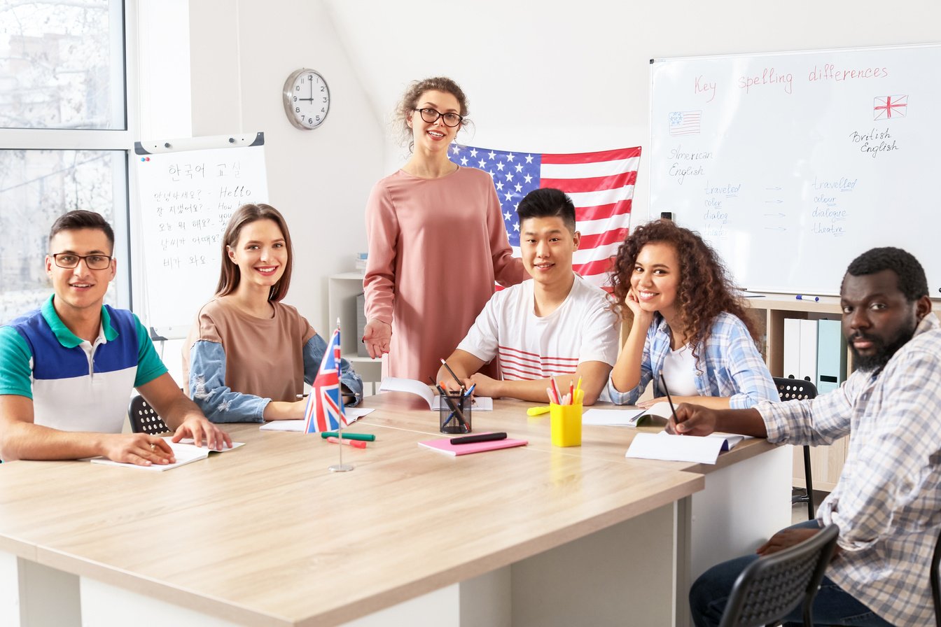 People Taking Classes at Language School